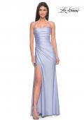 Picture of: Jersey Dress with Square Neckline and Ruching in Light Periwinkle, Style: 31129, Main Picture