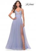 Picture of: Tulle Gown with Full Skirt and Rhinestone Bodice in Bright Colors in Light Periwinkle, Style: 31433, Main Picture