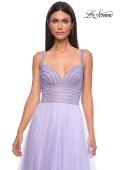 Picture of: Gorgeous Line Rhinestone Top Dress with A-line Tulle Skirt in Light Periwinkle, Style 32714, Detail Picture 8