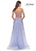 Picture of: Tulle Prom Dress with Lace Detail in Light Periwinkle, Style: 31503, Back Picture
