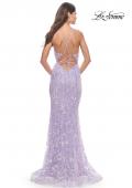 Picture of: Mermaid Dress with Stunning Sequin Lace Details in Light Periwinkle, Style: 31596, Back Picture