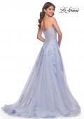 Picture of: Sweetheart Strapless Gown with Beautiful Lace Applique in Light Periwinkle, Style: 32082, Back Picture