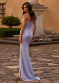 Picture of: Chic Ruched Prom Dress in Net Jersey in Light Periwinkle, Style 32383, Back Picture