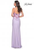 Picture of: Jersey Dress with Illusion Sequin Lace Bustier Top in Purple, Style: 32419, Back Picture