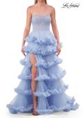 Picture of: Fabulous Tiered Ruffle Skirt Prom Dress with Strapless Top in Light Periwinkle, Style: 33717, Detail Picture 18