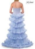 Picture of: Fabulous Tiered Ruffle Skirt Prom Dress with Strapless Top in Light Periwinkle, Style: 33717, Detail Picture 19
