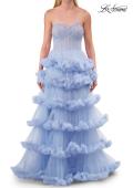 Picture of: Fabulous Tiered Ruffle Skirt Prom Dress with Strapless Top in Light Periwinkle, Style: 33717, Detail Picture 20