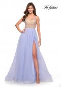 Picture of: Tulle Ball Gown with Jeweled Top and Pockets in Light Periwinkle, Style: 30697, Detail Picture 1