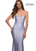Picture of: Jersey Dress with Rhinestone Beaded Top and V Neck in Purple, Style: 30432, Detail Picture 2