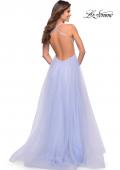 Picture of: Tulle Ball Gown with Jeweled Top and Pockets in Light Periwinkle, Style: 30697, Detail Picture 2
