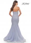 Picture of: Rhinestone Fully Embellished Prom Dress with Sheer Bodice in Neon in Light Periwinkle, Style: 31421, Detail Picture 2