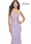 Picture of: Mermaid Dress with Stunning Sequin Lace Details in Light Periwinkle, Style: 31596, Detail Picture 2