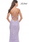 Picture of: Mermaid Dress with Stunning Sequin Lace Details in Light Periwinkle, Style: 31596, Detail Picture 3
