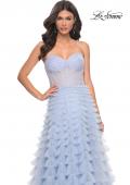 Picture of: A-Line Ruffle Tulle Prom Dress with Sweetheart Top in Purple, Style: 32447, Detail Picture 3