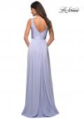 Picture of: Empire Waist Gown with Deep V Neckline in Light Periwinkle, Style: 30641, Detail Picture 4