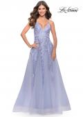 Picture of: Tulle Prom Dress with Lace Detail in Light Periwinkle, Style: 31503, Detail Picture 4