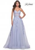 Picture of: Sweetheart Strapless Gown with Beautiful Lace Applique in Light Periwinkle, Style: 32082, Detail Picture 4