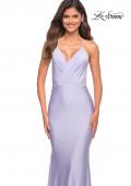 Picture of: Sparkling Pastel Jersey Gown with Open Back in Light Periwinkle, Detail Picture 5