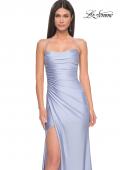 Picture of: Jersey Dress with Square Neckline and Ruching in Light Periwinkle, Style: 31129, Detail Picture 5