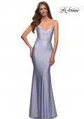 Picture of: Jersey Dress with Rhinestone Beaded Top and V Neck in Purple, Style: 30432, Detail Picture 6