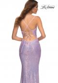 Picture of: Sequin Long Prom Dress in Vibrant Bright Colors in Purple, Style: 30622, Detail Picture 6