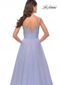 Picture of: Tulle Gown with Full Skirt and Rhinestone Bodice in Bright Colors in Light Periwinkle, Style: 31433, Detail Picture 6