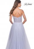 Picture of: Sweetheart Tulle and Rhinestone Prom Dress with Illusion Detail in Light Periwinkle, Style: 31997, Detail Picture 6