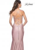 Picture of: Chic Jersey Dress with Draped Neck and Open Back in Light Pink, Style: 31878, Detail Picture 11