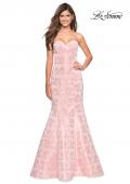 Picture of: Floral Strapless Floor Length Mermaid Prom Gown in Light Pink, Style: 26975, Detail Picture 2