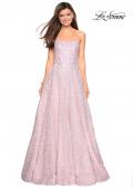 Picture of: Strapless A Line Ball Gown with Metallic Embroidery in Light Pink, Style: 27063, Detail Picture 3