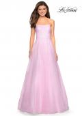 Picture of: Strapless Fully Rhinestone A-Line Prom Dress in Light Pink, Style: 27630, Detail Picture 3