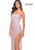 Picture of: Beaded Lace Strapless Dress with Modified Sweetheart Neckline in Light Pink, Style: 31355, Detail Picture 5