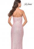 Picture of: Beaded Lace Strapless Dress with Modified Sweetheart Neckline in Light Pink, Style: 31355, Detail Picture 6