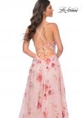 Picture of: Unique Lace Sequin Applique Tulle A-Line Prom Dress in Pink, Style: 32031, Detail Picture 7