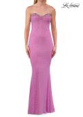 Picture of: Strapless Embellished Corset Gown with Lace-Up Back in Light Purple, Style: 33738, Detail Picture 11