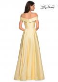 Picture of: Long Off The Shoulder Gown with Pockets in Light Yellow, Style: 27005, Detail Picture 5