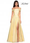 Picture of: Long Off The Shoulder Gown with Pockets in Light Yellow, Style: 27005, Detail Picture 6