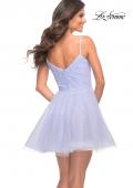 Picture of: Rhinestone Fit and Flare Party Dress with Tulle Skirt in Lilac Mist, Style: 29336, Detail Picture 2
