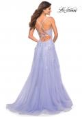 Picture of: Tulle A-line Dress with Jeweled Lace Appliques in Lilac Mist, Detail Picture 9