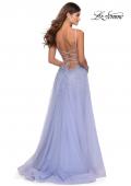 Picture of: A-line Tulle Dress with Beaded Bodice and Pockets in Lilac Mist, Style: 28583, Back Picture