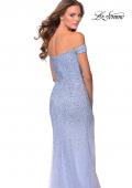 Picture of: Off The Shoulder Rhinestone Tulle Prom Dress in Lilac Mist, Style: 28658, Back Picture