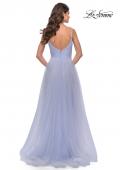 Picture of: Tulle A-Line Prom Dress with Rhinestone Straps in Lilac Mist, Style: 31204, Back Picture