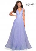 Picture of: Sequin Print Ball Gown with Deep V and Pockets in Lilac Mist, Style: 27323, Detail Picture 1
