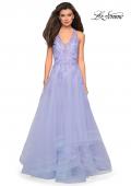 Picture of: Racer Back Lace Embellished Floor Length Ball Gown in Lilac Mist, Style: 27603, Detail Picture 1