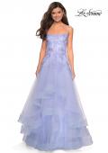 Picture of: Layered Tulle Dress with Lace Detail and Strappy Back in Lilac Mist, Style: 27694, Detail Picture 1