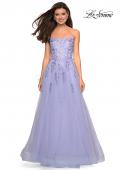 Picture of: Lace Accented Strapless Ball Gown with Pockets in Lilac Mist, Style: 27330, Detail Picture 2