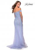 Picture of: Off The Shoulder Rhinestone Tulle Prom Dress in Lilac Mist, Style: 28658, Detail Picture 2