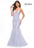 Picture of: Mermaid Tulle and Lace Jeweled Prom Dress in Lilac Mist, Style: 30584, Detail Picture 2