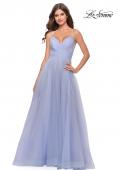 Picture of: Tulle A-Line Prom Dress with Rhinestone Straps in Lilac Mist, Style: 31204, Detail Picture 3