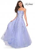 Picture of: Strapless Tulle Prom Dress with Lace Appliques in Lilac Mist, Style: 27269, Detail Picture 4